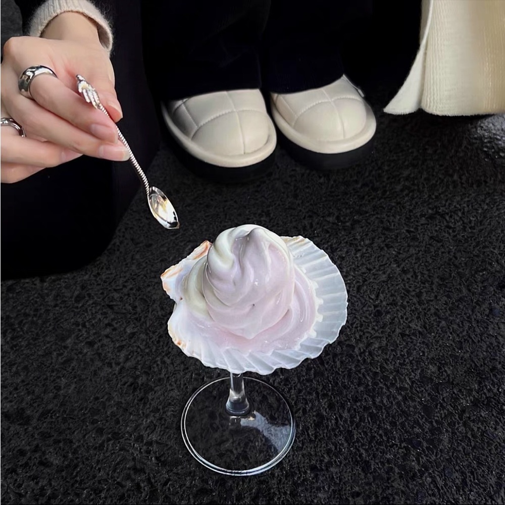 Clam design dessert plate/cup